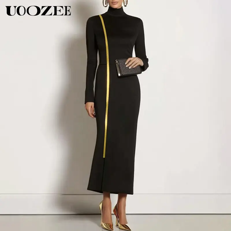 dress with long straps Spaghetti Straps Satin Black Prom Dress Formal Gown with Slit TP1242 US16 / Custom Color