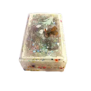 Handmade Epoxy Jewelry Boxes with Knobs - Personalized Storage Bins