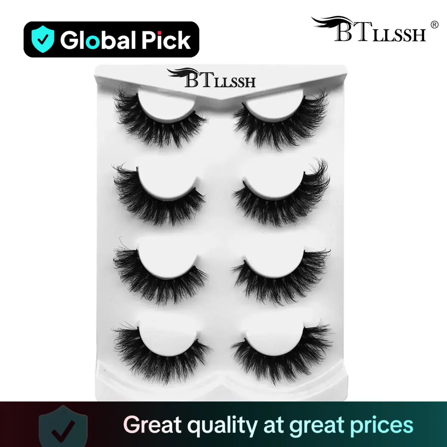 4 Pairs Volume Curl Cluster Lashes Dense Curled False Eyelashes, 17mm Fluffy Thin Lashes, Party Eye Tail Extension, Non-Toxic Solid Form, No Flammable