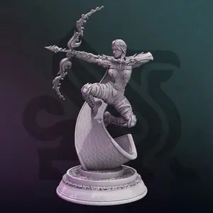 Arcane Ranger Elexana 3D-Printed Miniature - DM Stash Home Decor Statue, 3d-printed miniatures for Home Supplies
