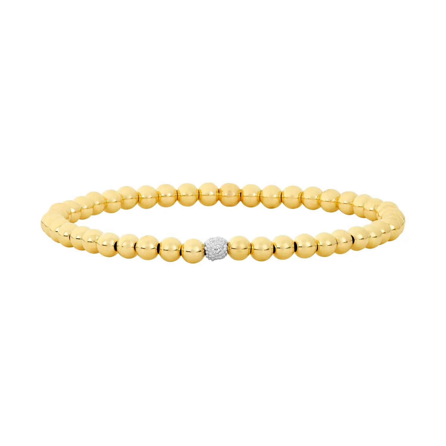 4MM Signature Bracelet with 14K Diamond Bead