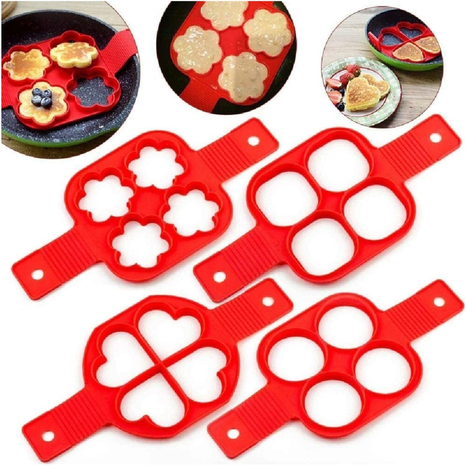 Home Collection Nonstick 4-Hole Silicone Pancake Maker