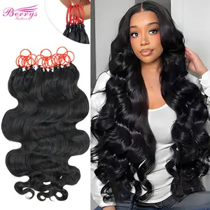 berrys hair New 2026 Ramiss body wave Crochet Human Hair Pre-Separated 60g / Bundle Time-Saving, 50 Strands Mircale Knots Hot braids Protective Styles Light Weight No Tension Reusable Feather Crochet ExtensionSuitable for Black women