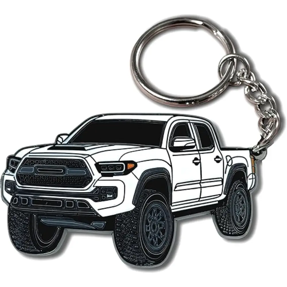 Toyota Tacoma Keychain Accessory 2016–2024 3rd Gen Toy Truck Style, Durable Key Fob Cover Off-Road Adventure Design, Gift for Truck Lovers Outdoor Fans, Cool Affordable Key Chain Gift Idea