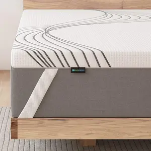 FLEXPEDIC 2-3'' Twin Medium Firm Mattress Topper, Pain-Relief Slow Rebound Topper, White Soft hotel mattress box mattress colchon