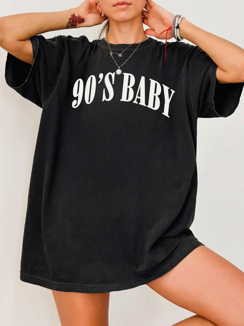 navy blue dress for baby girl Retro 90s T-Shirt Dress : Funky Fruit Feline main image 0