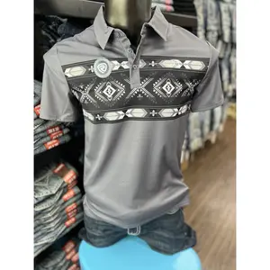 Rock And Roll RR Printed Border Polo Dark Grey Rock And Roll RR Printed Border Polo Dark Grey