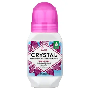 CRYSTAL Mineral-Enriched Deodorant Roll-On, Unscented, 2.25 fl oz (66 ml)