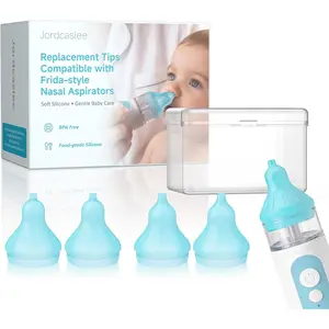 Nasal Aspirator Replacement Tips Compatible with Nose Sucker, Soft Silicone Tips for Infant & Toddler, BPA-Free Reusable Replacement Parts Accessories, 4pcs