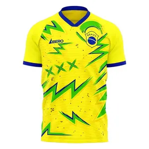 2025-2026 Brazil Concept Pre-Match Shirt Adult Short Sleeve Football Tee, Men Women Youth Gift