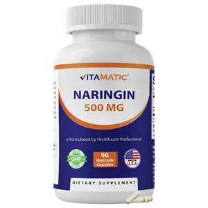 Vitamatic Naringin (from Citrus Fruit) 500 mg Natural Supplements - 90 Vegetarian Capsules, Citrus Bioflavonoid, Non-GMO, Gluten Free, Antioxidant Support, Daily Supplemental Nutrition Support, Made in USA