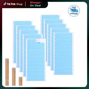 240 Pcs Double Sided Hair Extension Tape, Adhesive Replacement Tapes for Hair, Wig Tapes Beauty Tools, 1.57 x 0.31 Inch (Blue)