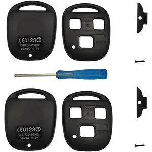 Replacement Keyless Entry Remote Lexus Keys Housing with Screwdriver Fit for Lexus GS300 GS400 GS430 GX470 IS300 LS400 LS430 LX470 RX300 RX330 RX350 RX400h RX450h SC430 Key Fob Case(2PCs)