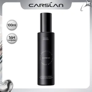 CARSLAN Black Magnet Liquid Powder Makeup Setting Spray, 16H Longlasting Oil Control Lock Face Makeup, Smudgeproof, Waterproof Finishing Spray, 100ml
