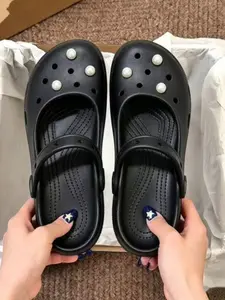 Pearl Ballet Mary Jane Clog Sandals, Elegant Footwear for Women, Comfortable and Stylish Design, Perfect for Daily Wear