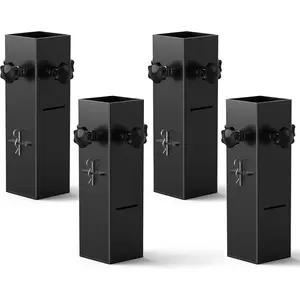 College Dorm Bed Risers 3.15" Diameter Carbon Bed Riser Square Tall Bed Riser for Wooden Bed Frame Table 3.2" or 5.1", Supports up to 10,000 lbs