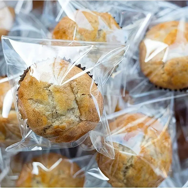 100pcs self sealing transparent biscuit bread bag - perfect for biscuits, gifts, small gifts, candies, and Wrapping | easy to reseal plastic packaging, Resealable Packaging