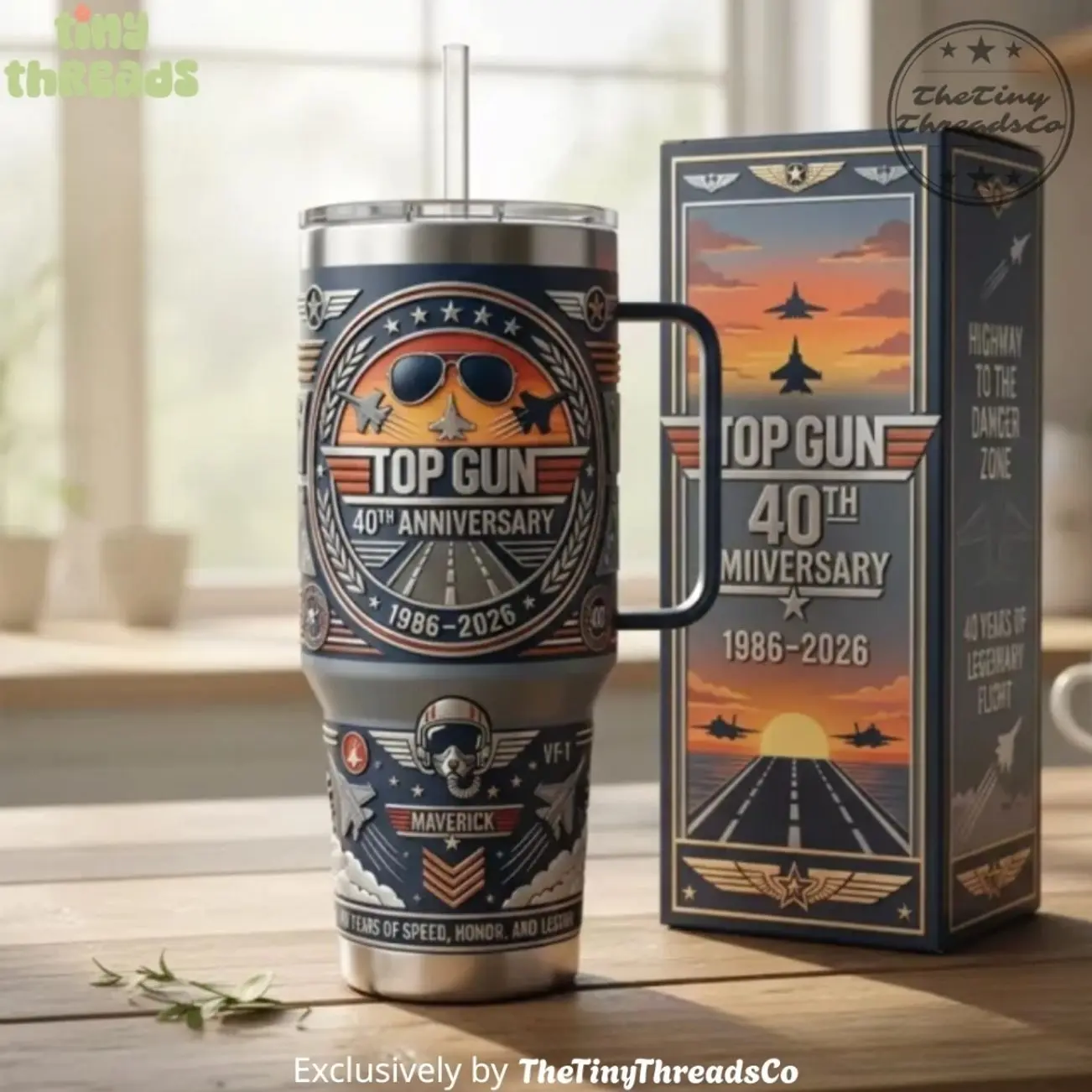 Top Gun 40Th Anniversary 1986 2026 Commemorative Tumbler