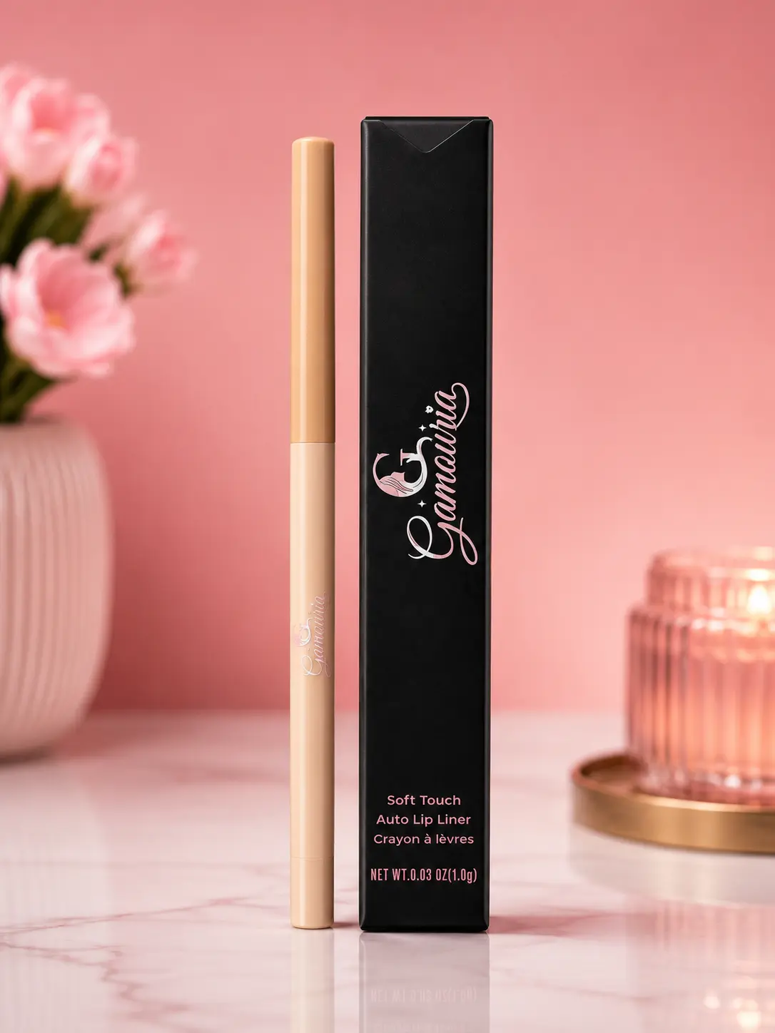 GAMOURIA Soft-Touch Auto Lipliner Crayon, Long-Lasting Smudge-Proof Beauty Makeup Tool for Women