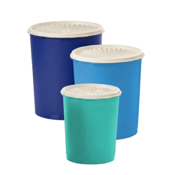 Tupperware 3pc Retro Canister Set