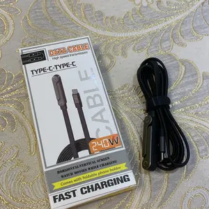 1.5m Invisible Stand Charging Cable, 240w Fast Charge, 2-In-1 Charger with Phone Holder, Compatible with Type-C, for Gaming, Office, Car Travel