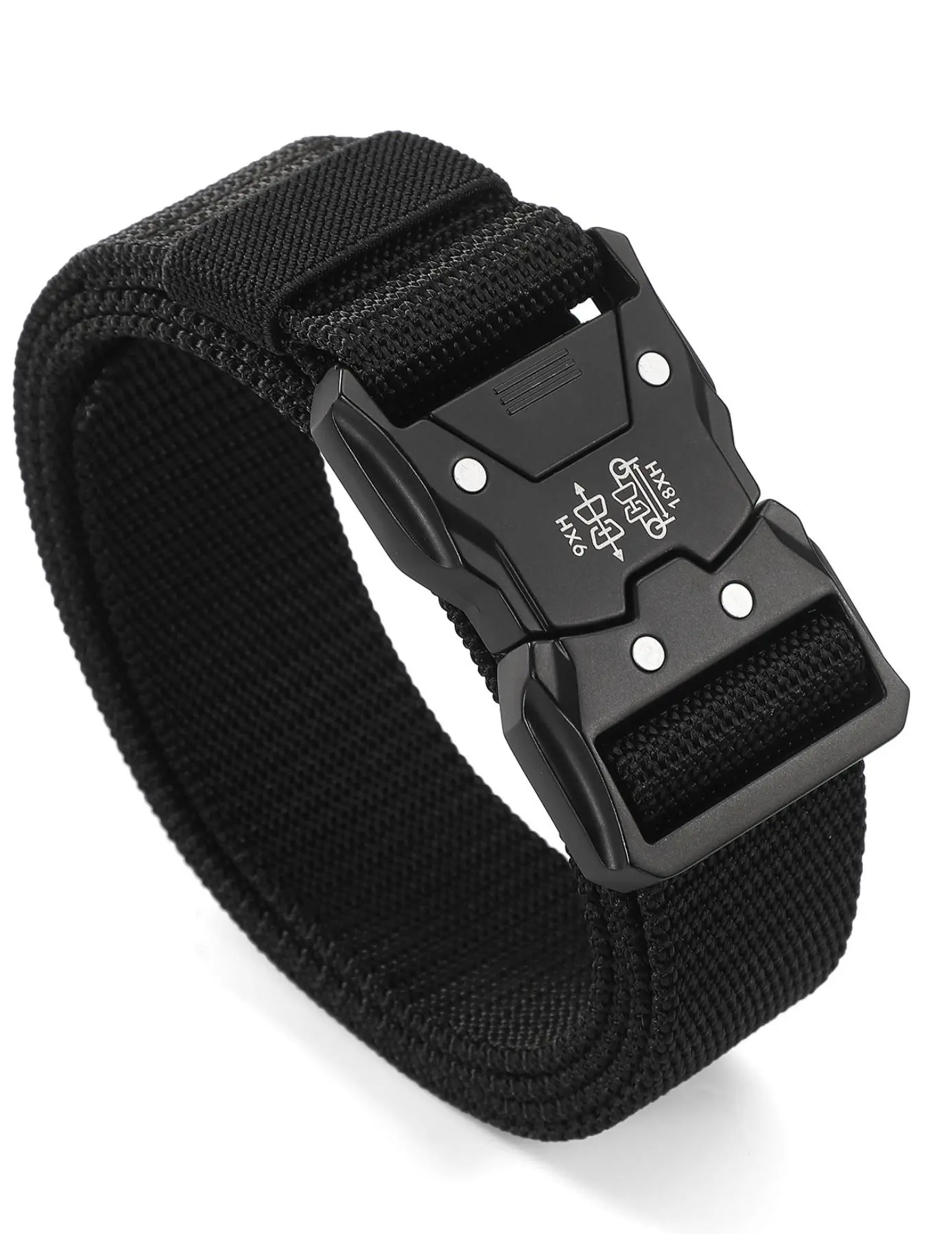 Men's Tactical Belt, Belt with Secure Metal Buckle, Durable Tactical Equipment for Work & Outdoor Activities