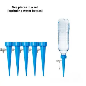 5-Piece Plant Watering System, Self-Feeding Drip Irrigation for Indoor and Outdoor Pots, Ideal for Vacation Watering Solutions