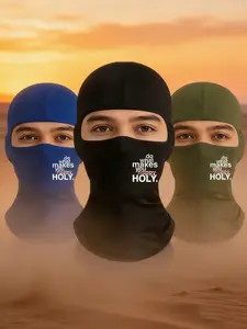 3pcs/2pcs/1pc Unisex Cross and Letter Printing Balaclava Mask Ski Mask for Men Women Suitable for Outdoor Sports Daily Wear Gift Hat
