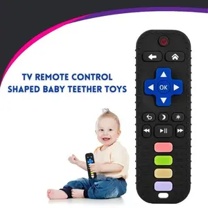 TV Remote Shaped Baby Teething Toys – Food Grade Silicone Chew Toys for 3-18 Months, BPA Free Infant Gum Relief, Safe Teether for Babies, Easter Gift