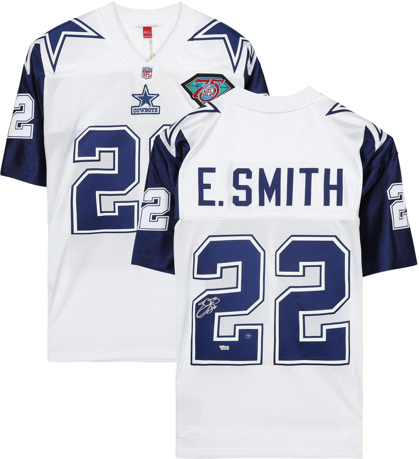 Emmitt Smith Dallas Cowboys Autographed White Mitchell & Ness Authentic 1994 Throwback Authentic Jersey - Fanatics Authentic Certified