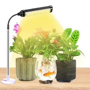 LED Grow Light, 50 Leds Large Area Irradiation, Gooseneck Plant Lamp with Timer, Ideal for Succulents & Small Plants, Desktop or Soil Use, Garden Plant Supplies
