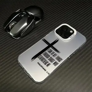 The power bestowed upon me by God makes me invincible Fashion TPU laser made phone case suitable for iPhone 17 16 15 14 13 12 11 Samsung Galaxy S25 S24 S23 S22 anti drop phone case