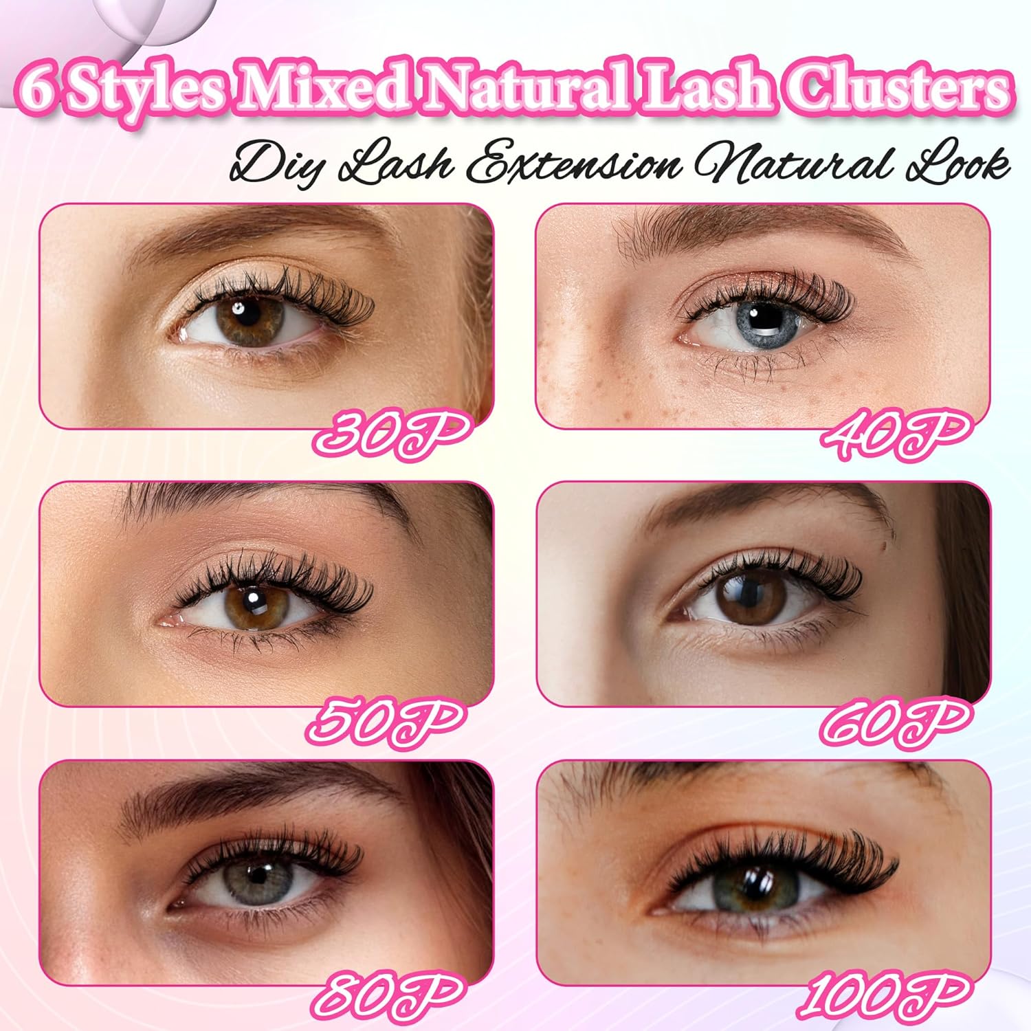 DIY Lash Clusters Kit,Lash Clusters Wispy Lash Clusters Kit 570Pcs Lash Extension Kit Volume,8-16mm DIY Individual Lashes Clusters Thin Band Eyelash Extension Kit with Electric Eyelash Curlers,Heated Eyelash Curler,Lash Glue,Lash Tweezers,Glue,Remover