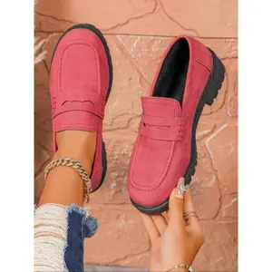 New Style Loafers with Anti-Slip Sole, Durable Waterproof Upper, Comfortable Footwear for Work & School, Lightweight Outdoor Walking Essential Shoes, Affordable Loafers