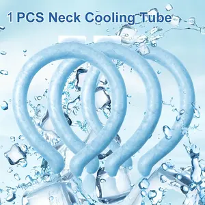 Reusable Cooling Neck Ring for Summer, Neck cooler ice ring, wearable cooling tube neck wrap, designed for extremely hot weather and summer heat, ideal for outdoor workers and athletes