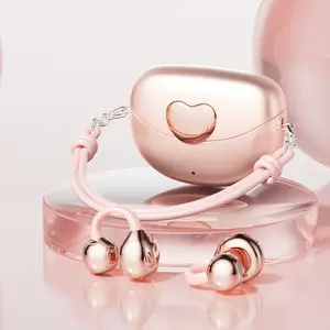 Wireless Open Ear Clip Headphones Cute Pink Bluetooth 5.3 Earbuds with Panorama Audio IMAX Theater Soundstage Comfortable Cloud Like Wearing No Sound Leakage HD Calling for Women Girls