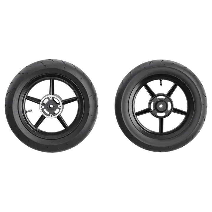 Heybike Villain Supermoto Tire Set (Front & Rear) for Mini Dirt Bike Components & Parts, Off-Road Tire Components & Parts with Enhanced Braking, Improved Handling for Pavement Use, Pedalless Components & Parts