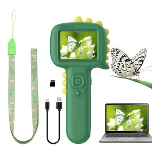 Microscope for Kids - Mini Pocket Handheld Microscope for Toddlers-Educational Science Kit Toys for Christmas Birthday Gifts Toys for 3 4 5 6 7 8 9 10 11 12 Year Old Girls