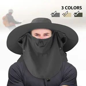 Wide Brim Sun Hat-UPF 50+ Protection,Waterproof Bucket Hat for Fishing, Hiking, Camping,Breathable Nylon & Mesh