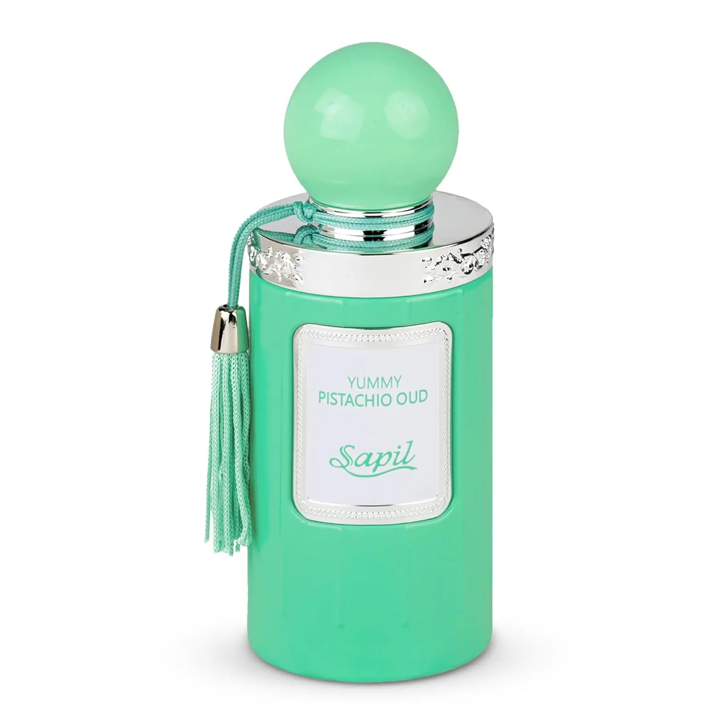 Sapil Yummy Pistachio Oud Unisex Eau De Parfum 3.38 oz - Long Lasting Arabic Perfume with Creamy Hazelnut Vanilla & Woody Floral Notes Sweet Dubai Gourmand Fragrance for Men & Women