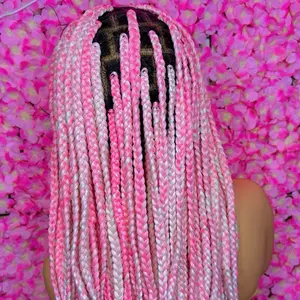 Luxury Braids You Don't Have To Sit For Exclusive Elegant Effortless Braids Pink & White Ombre Braids