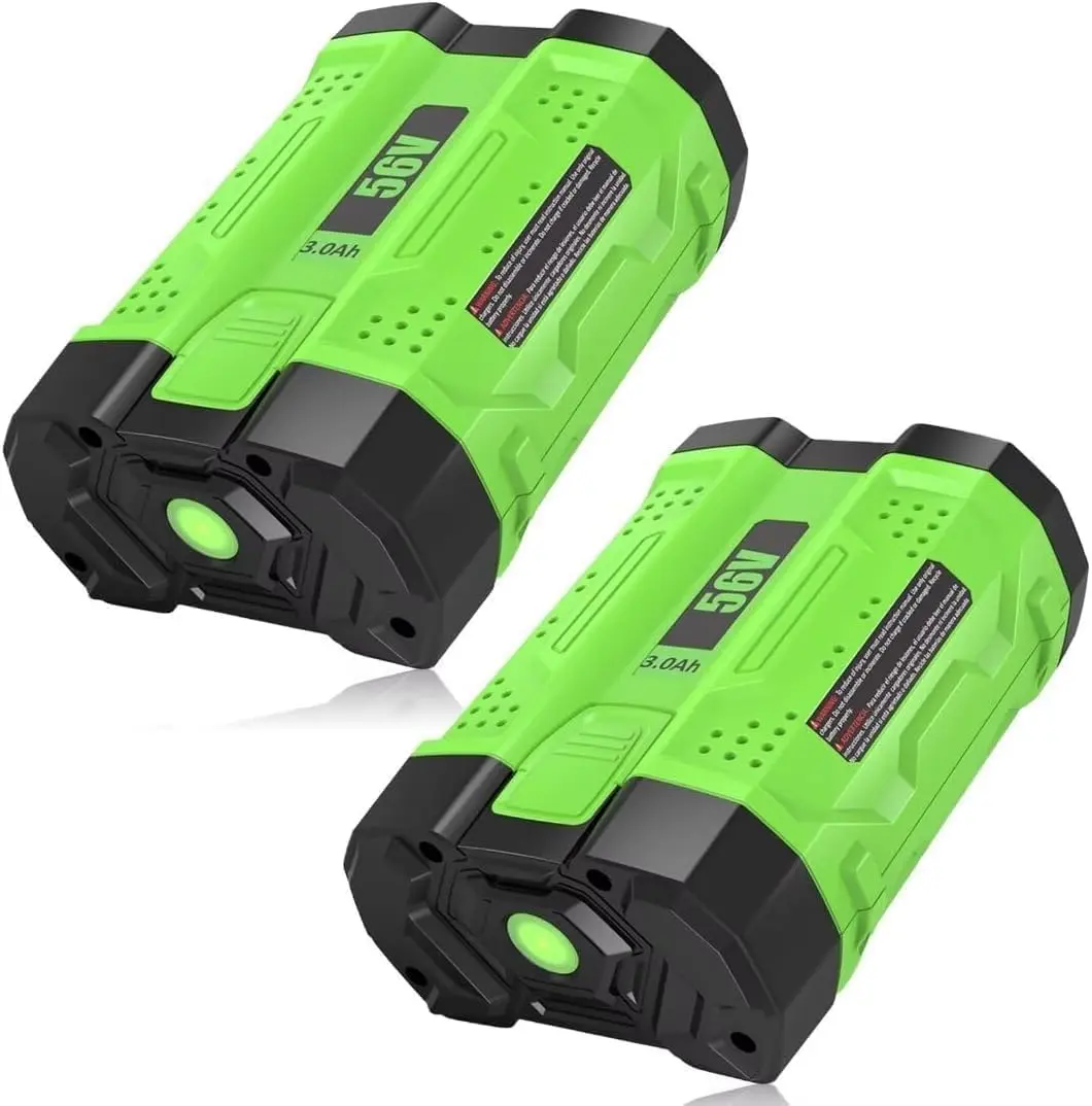Upgraded 2-Pack 56V 3.0Ah 3000mAh Lithium-ion Replacement Battery for EGO 56V Power Tools, Compatible with EGO 56V Batteries BA2800, BA4200, CS1604, CS1804, CS1403, HT2400, LB6504, LB5804, LB6500, LB4800