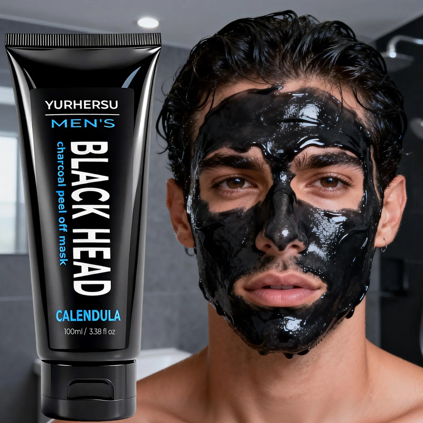 Bamboo Charcoal Blackhead Peel-Off Mask Balm, Deep Cleansing, Hydrating & Moisturizing, Moisture, Effective Oil Absorption, Low Sensitivity, Refreshes Skin, Moisturizer, Hydrate, Tear Off Mask, Blackhead Removal Mask