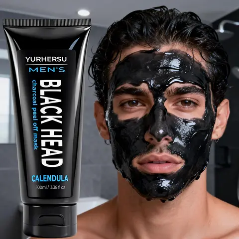Bamboo Charcoal Blackhead Peel-Off Mask Balm, Deep Cleansing, Hydrating & Moisturizing, Moisture, Effective Oil Absorption, Low Sensitivity, Refreshes Skin, Moisturizer, Hydrate, Tear Off Mask, Blackhead Removal Mask