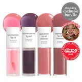 Nooni Korean Apple Shimmer Lip Oil + Lip Stain Bundle | Glossy Lip Stain, Tinting & Long Lasting, Moisturizing Lip Care, Hydrate Lipgloss Makeup Smooth Oil Moisture Glossy Hydrating  Plump Transfer-proof