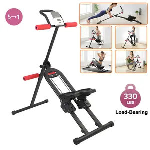 Stair Stepper with Handlebar, Extended Step Range Climber Machine for Legs & Core Workouts, Multifunctional Home Workout Equipment