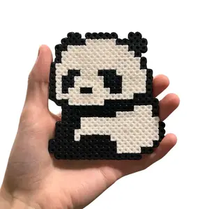 Perler Bead Panda Magnet or Without for Home Decor