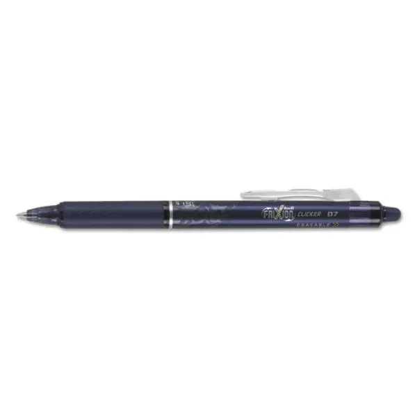 Pilot PIL31457 Frixion Clicker Erasable Gel Pen, Retractable - Fine 0.7 mm, Navy Ink & Navy Barrel, Erasable Gel Pen Pens & Refills