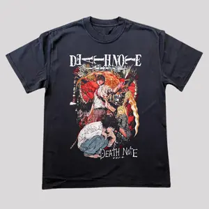 Death Note Anime T-Shirt, Vintage Washed Graphic Tee, Manga Lover Gift Shirt