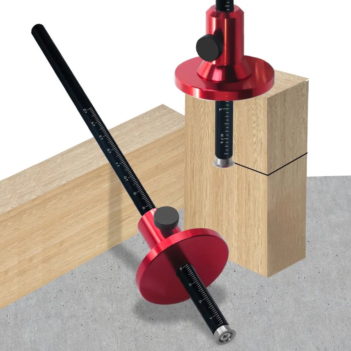 Woodworking Scriber, Wood Marking Tools with Inch & MM Scale, Measuring Ruler, Parallel Line Drawing Mortise Measuring Tool, Specialty Hand Tools, Measuring Instrument